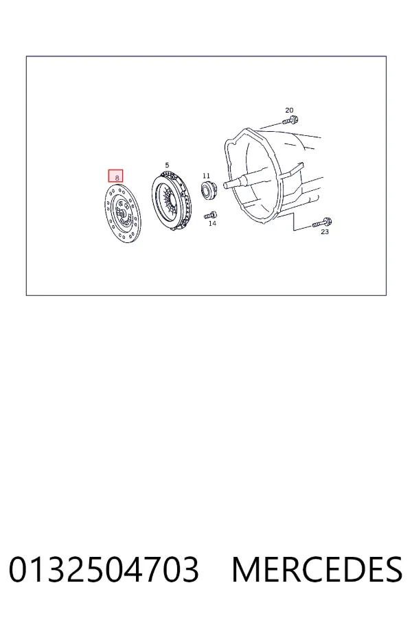 Tarcza sprzęgła 0132504703 Mercedes