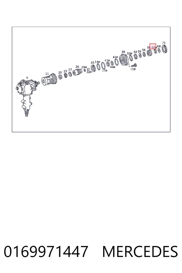 Uszczelniacz maglownicy/mechanizmu kierowniczego (patrz wymiary) 0169971447 Mercedes