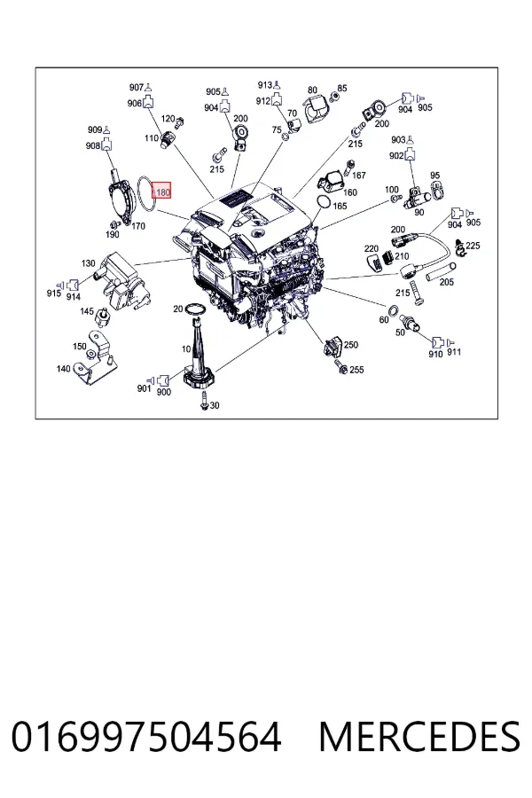 Uszczelka regulatora faz rozrządu 016997504564 Mercedes