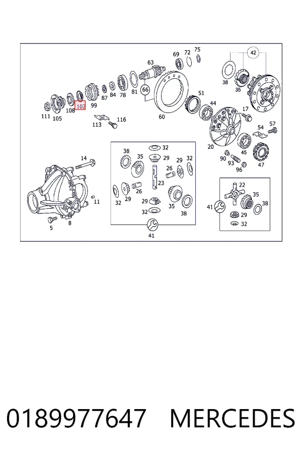 Uszczelniacz reduktora mostu tylnego 0189977647 Mercedes
