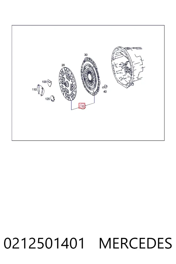 Zestaw sprzęgła (3 części) 0212501401 Mercedes