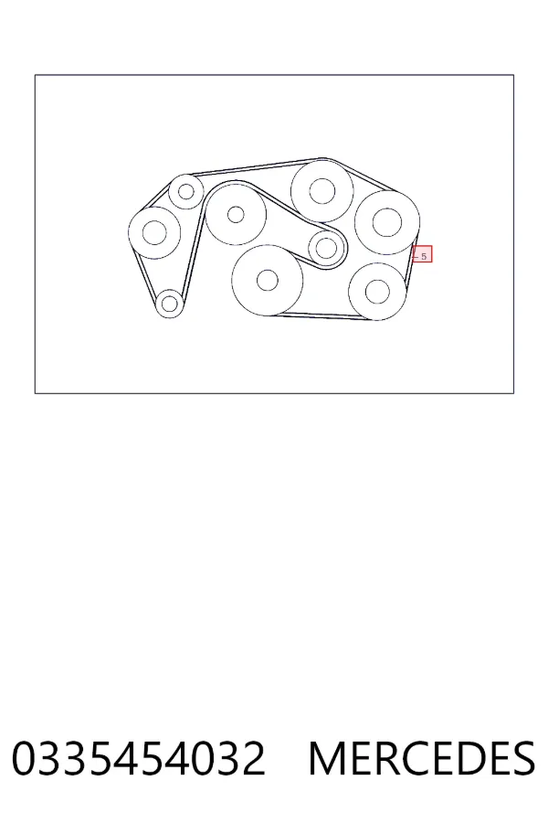 Pas napędowy mechanizmów 0335454032 Mercedes