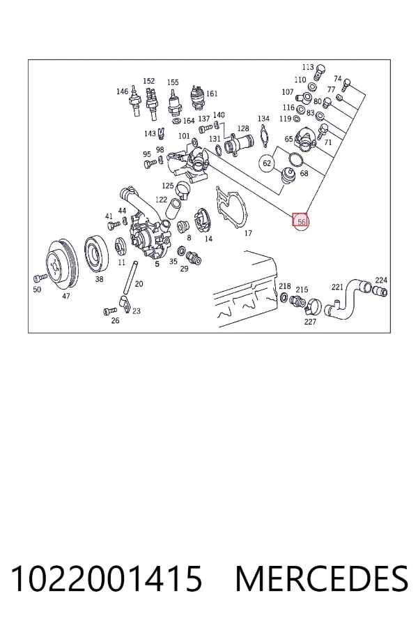 Termostat 1022001415 Mercedes