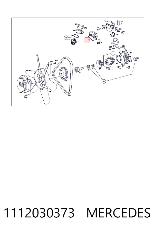 Termostat 1112030373 Mercedes