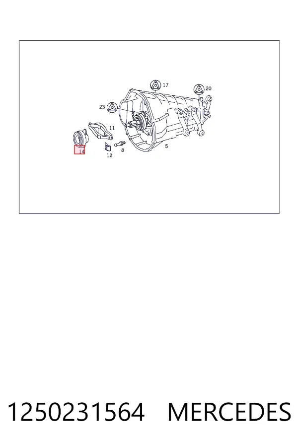 Łożysko wyciskowe sprzęgła 1250231564 Mercedes