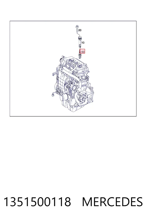 Świeca zapłonowa 1351500118 Mercedes