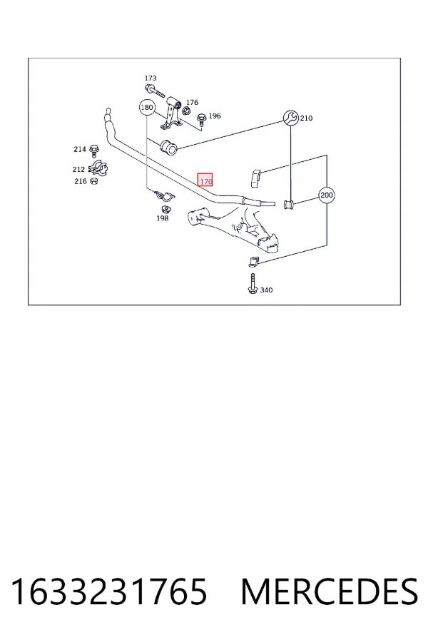 Stabilizator przedni Mercedes ML/GLE W163