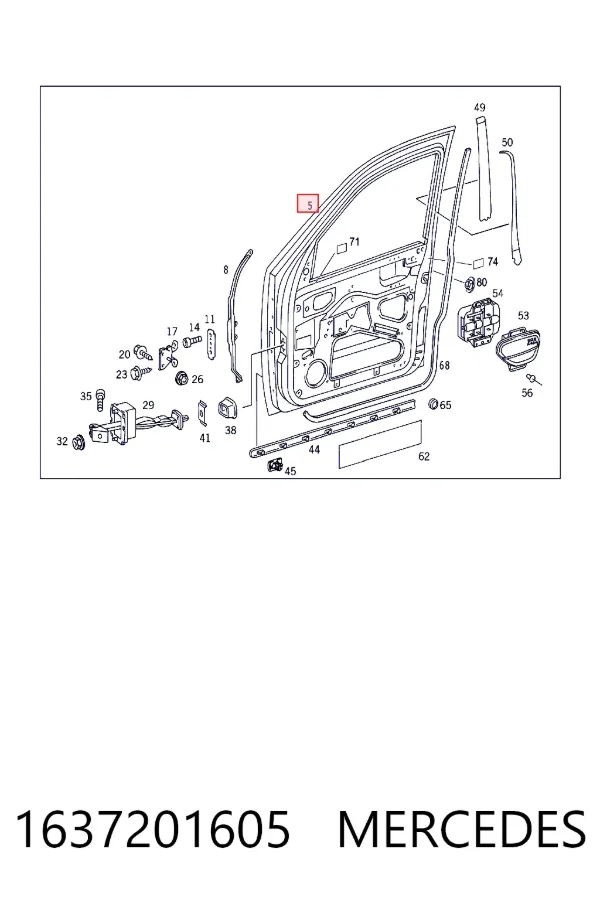 Drzwi przednie prawe Mercedes ML/GLE W163