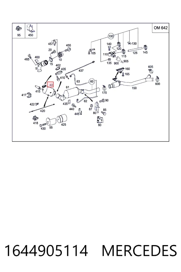 Konwerter-katalizator Mercedes ML/GLE W164