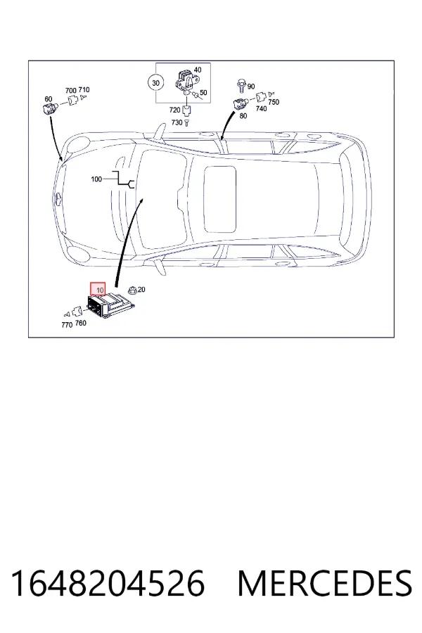 Sterownik poduszki bezpieczeństwa 1648204526 Mercedes
