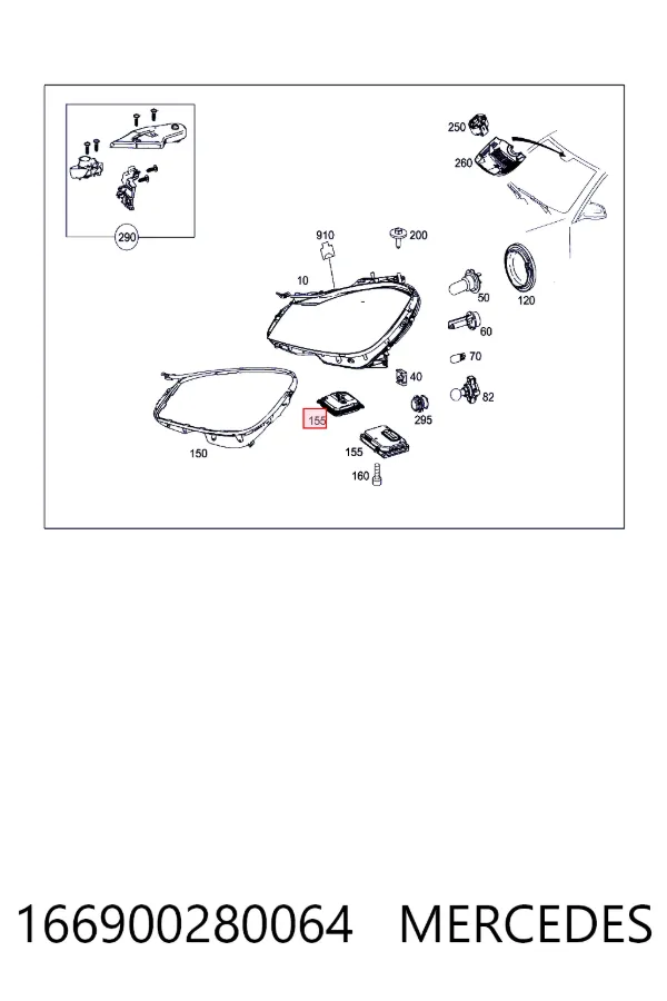 Ksenon, sterownik 166900280064 Mercedes