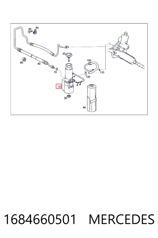 Pompa wspomagania hydraulicznego kierownicy 1684660501 Mercedes