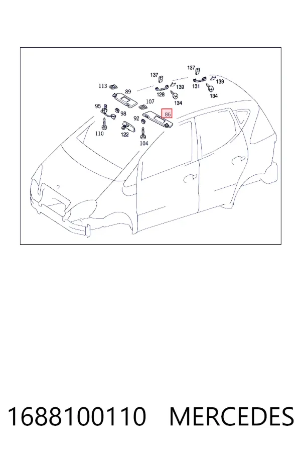 Osłona przeciwsłoneczna Mercedes A W168