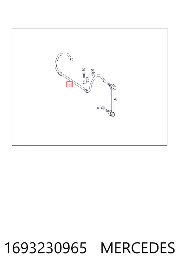 Stabilizator przedni 1693230965 Mercedes