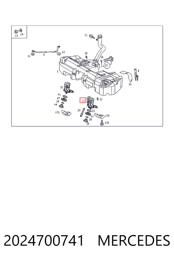 Moduł pompy paliwowej z czujnikiem poziomu paliwa Mercedes C W202