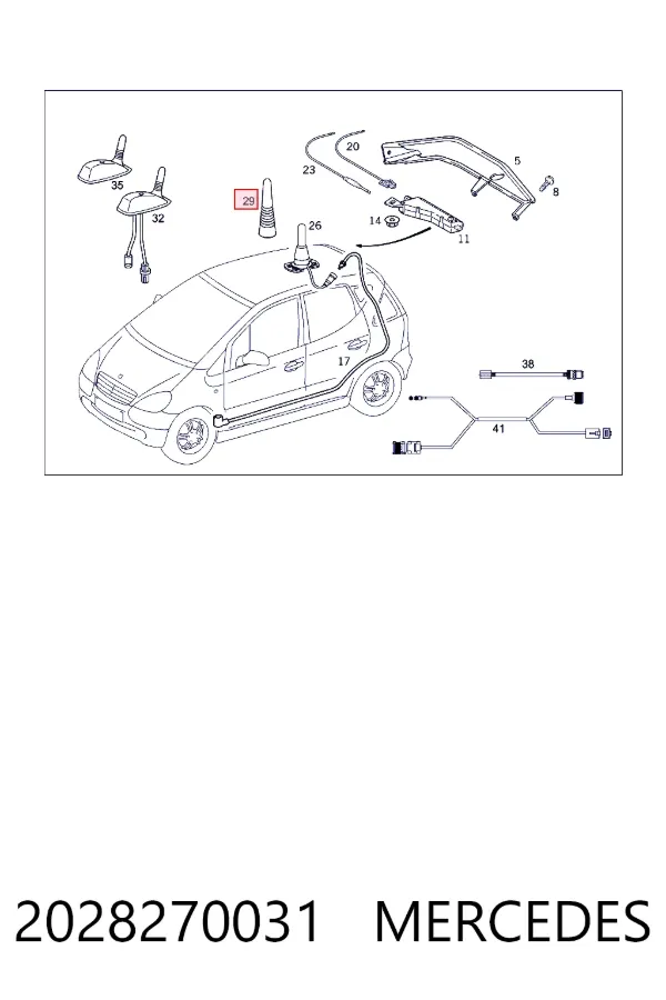 Antena 2028270031 Mercedes