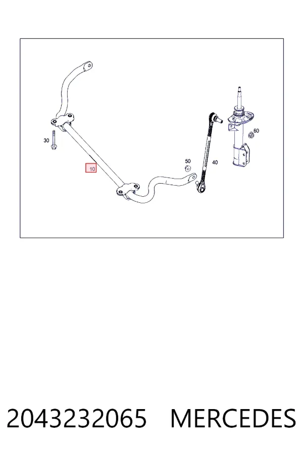 Stabilizator przedni Mercedes GLK X204