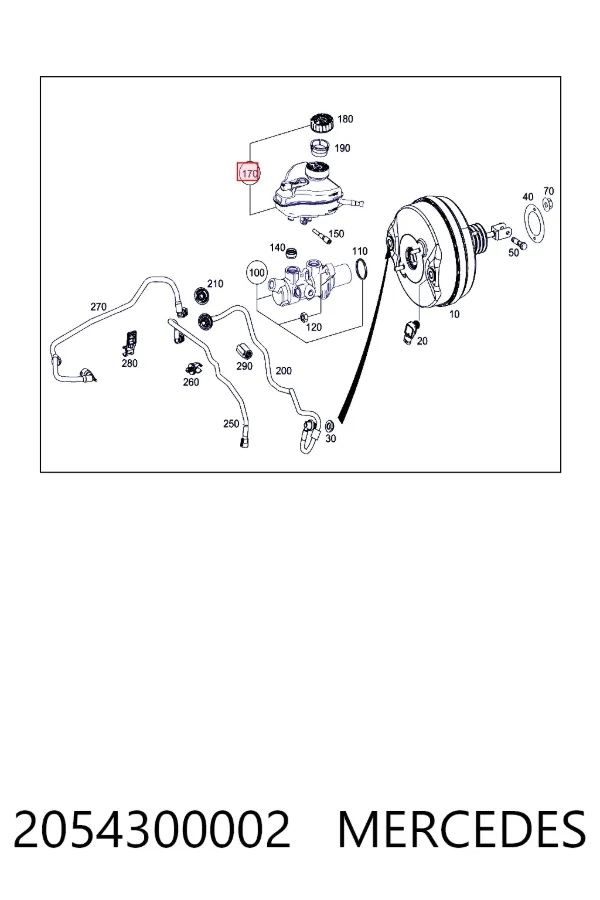 Zbiorniczek głównego cylindra hamulcowego (płynu hamulcowego) Mercedes C W205