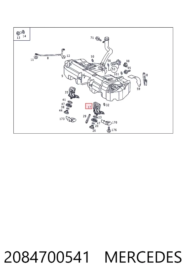 Moduł pompy paliwowej z czujnikiem poziomu paliwa 2084700541 Mercedes