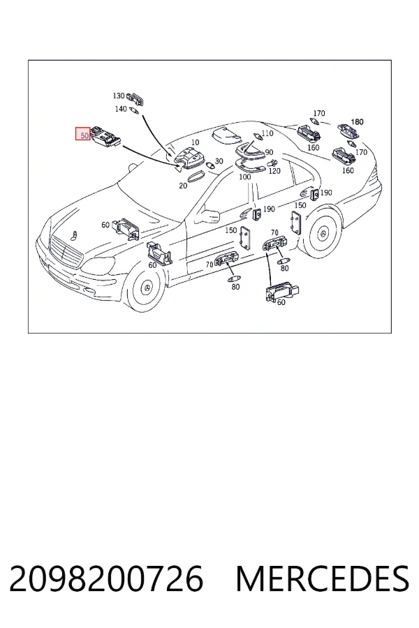 Czujnik deszczu Mercedes CLK C209