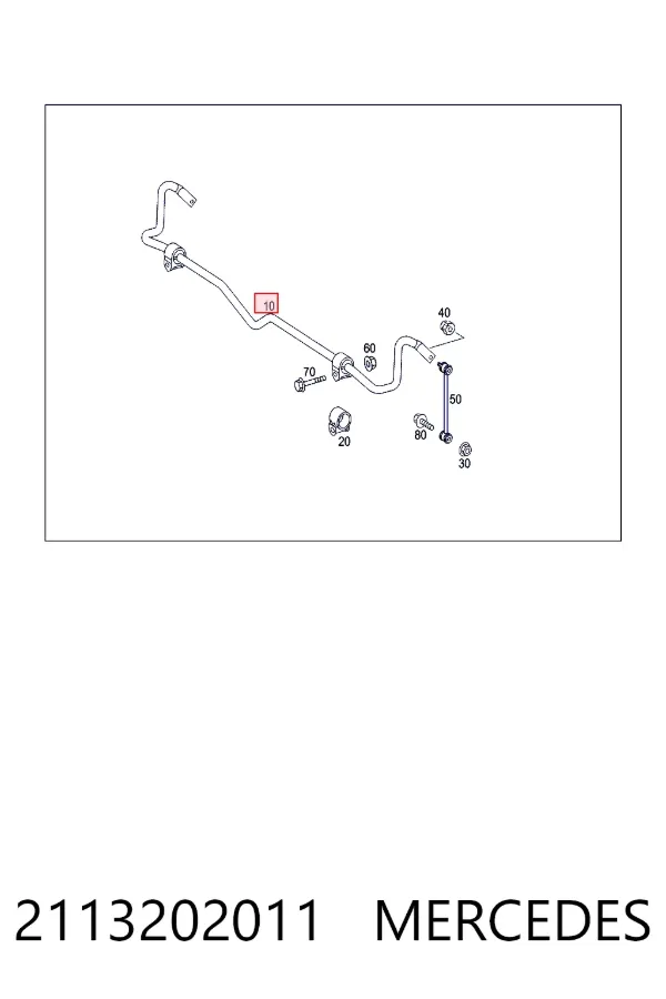 Stabilizator tylny Mercedes CLS C219