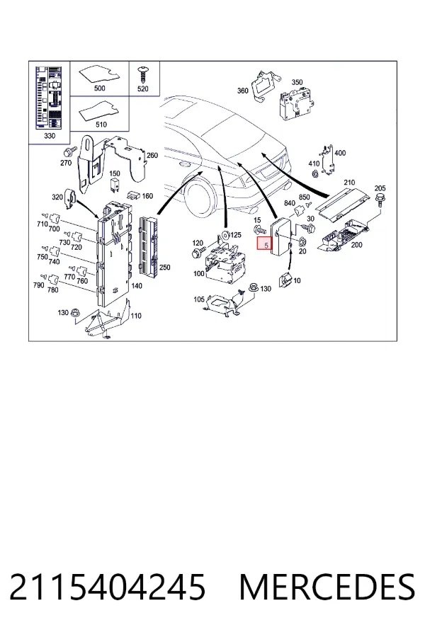 Moduł (ECU) sterowania baterią 2115404245 Mercedes
