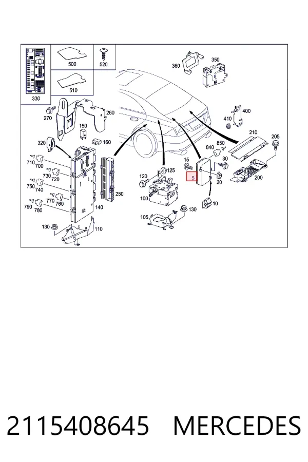 Moduł (ECU) sterowania baterią 2115408645 Mercedes