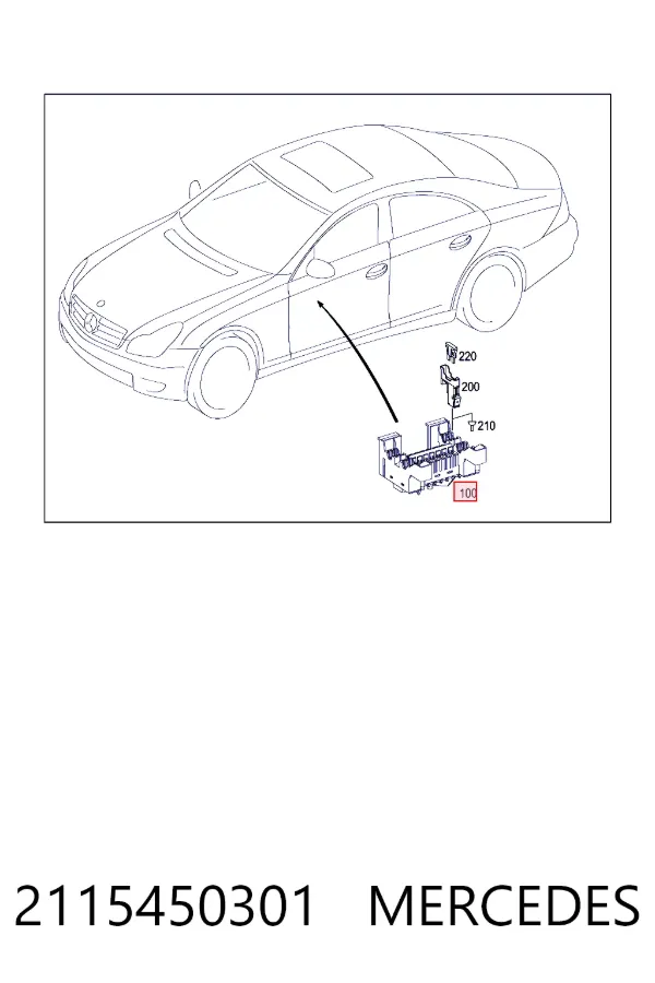 Skrzynka bezpieczników salonowa tylna 2115450301 Mercedes