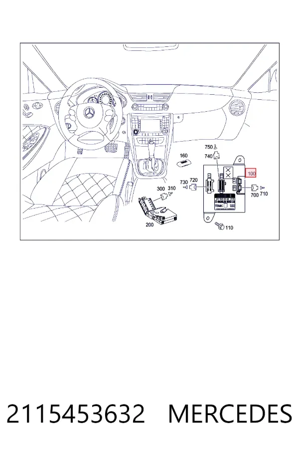 Moduł SAM 2115453632 Mercedes