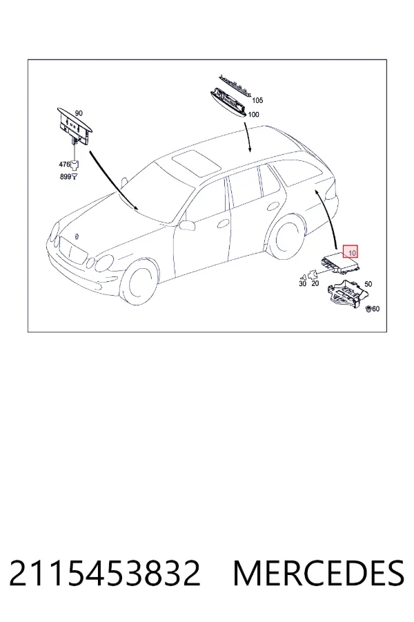 Sterownik czujnika parkowania 2115453832 Mercedes