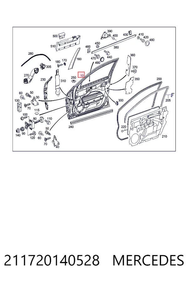 Drzwi przednie prawe Mercedes E S211