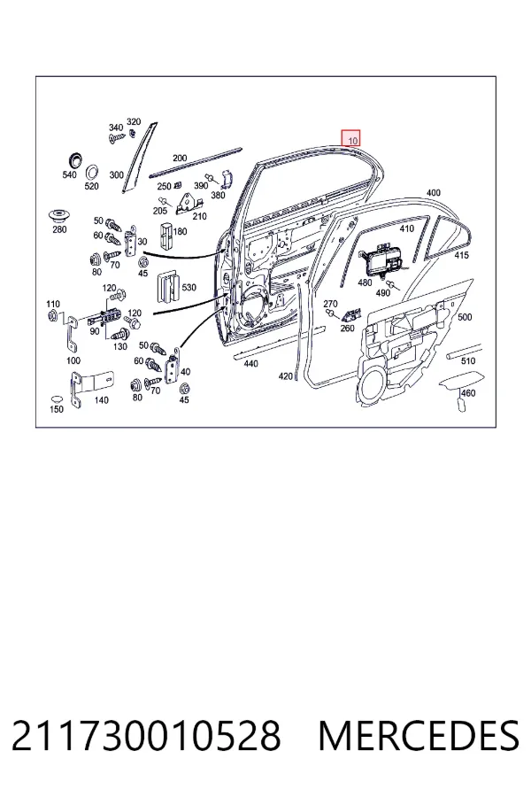 Drzwi tylne lewe Mercedes E W211