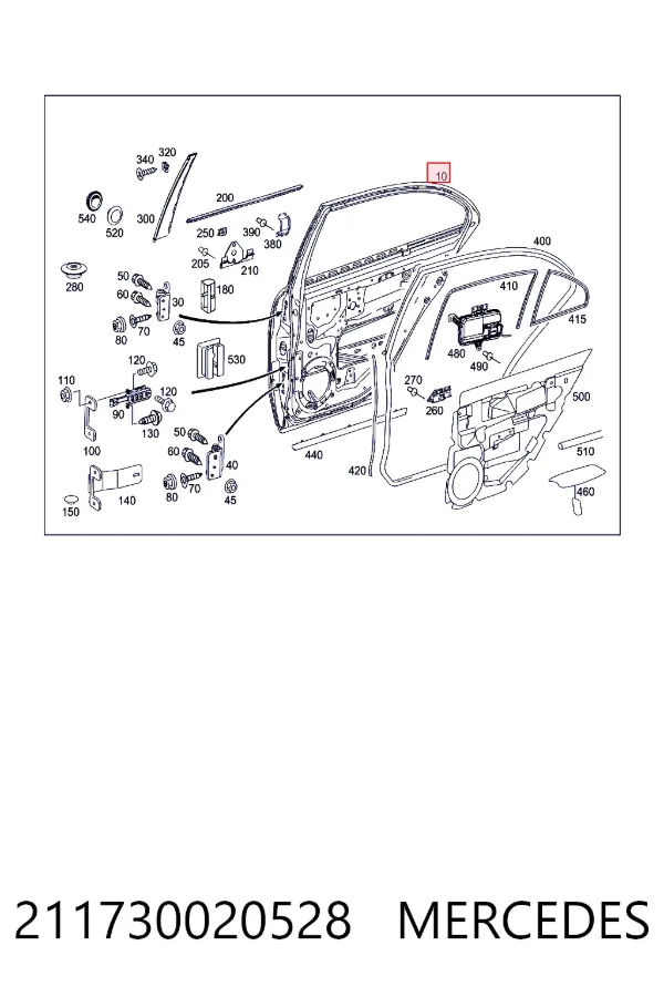 Drzwi tylne prawe Mercedes E W211