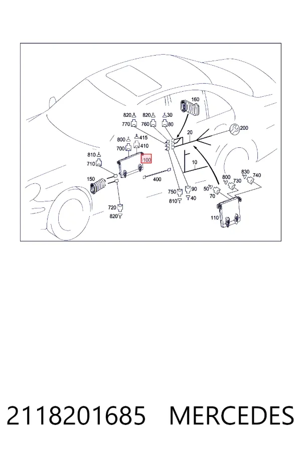 Blok komfortu 2118201685 Mercedes