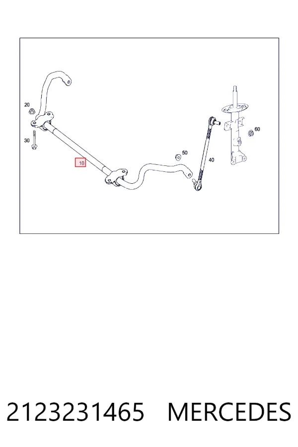 Stabilizator przedni 2123231465 Mercedes