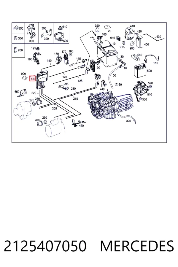 Skrzynka bezpieczników 2125407050 Mercedes