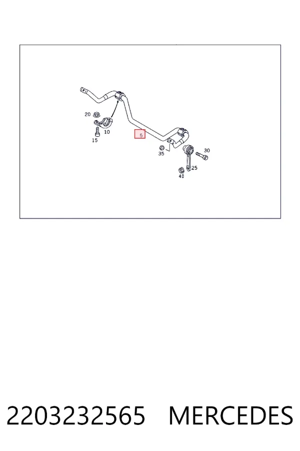 Stabilizator przedni 2203232565 Mercedes