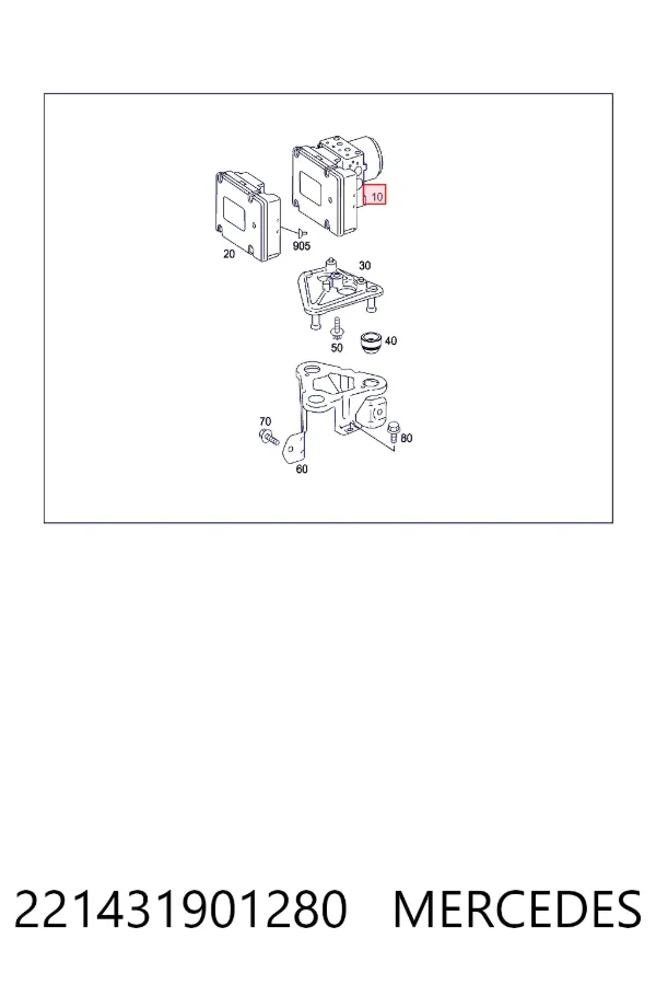 Sterownik ABS  hydrauliczny 221431901280 Mercedes
