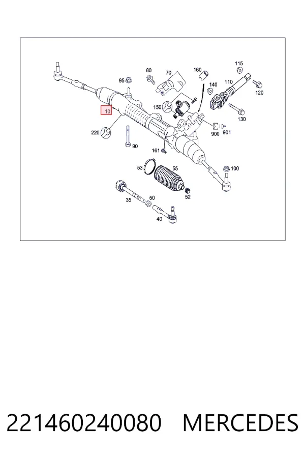 Listwa kierownicza (maglownica) 221460240080 Mercedes