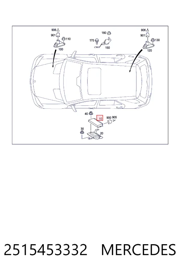 Sterownik zawieszenia pneumatycznego 2515453332 Mercedes
