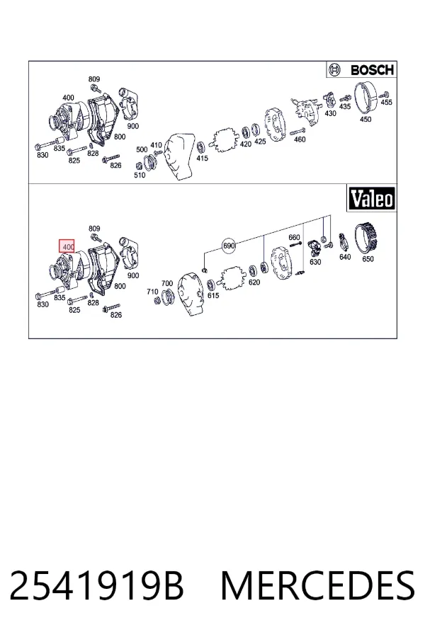Alternator 2541919B Mercedes