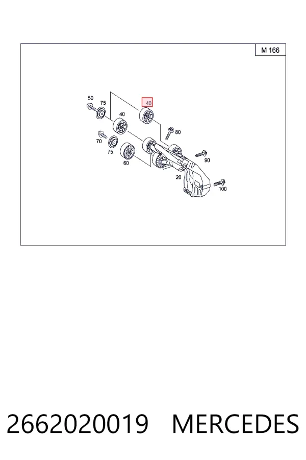 Rolka prowadząca, kierunkowa paska napędowego 2662020019 Mercedes