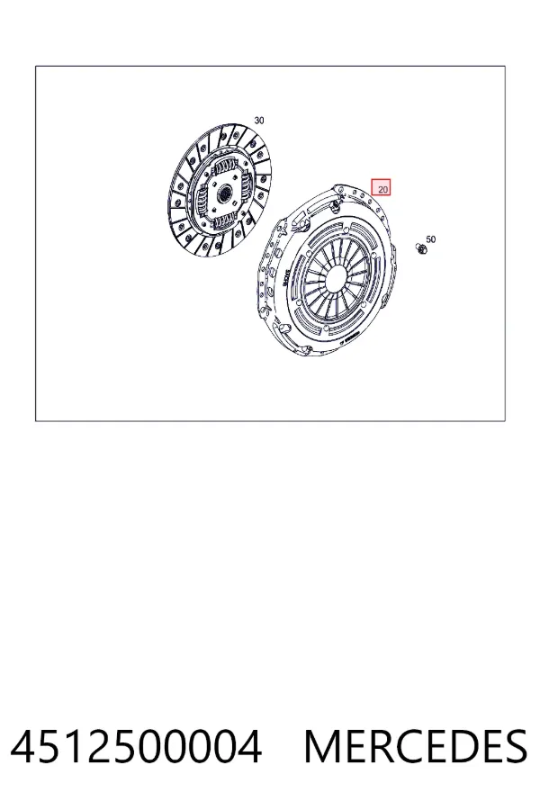 Docisk sprzęgła 4512500004 Mercedes
