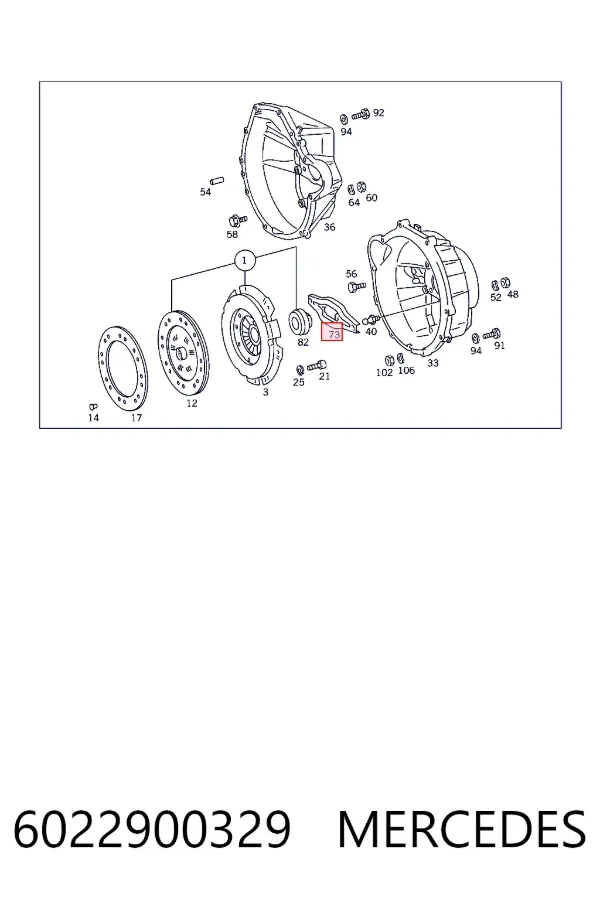 Widełki sprzęgła 6022900329 Mercedes