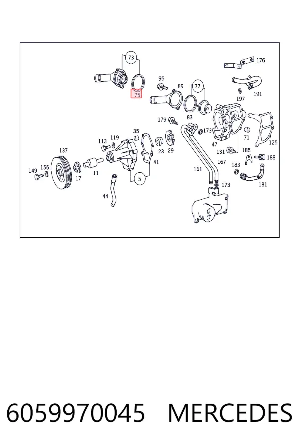 Uszczelka termostatu 6059970045 Mercedes