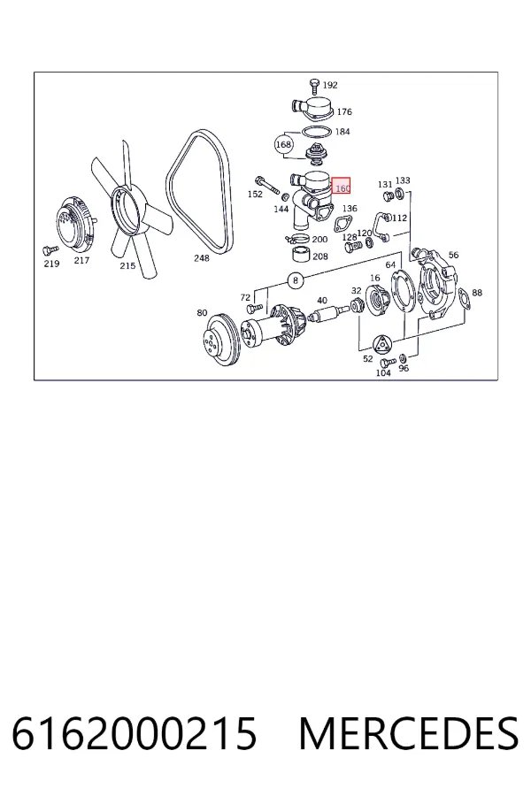 Termostat 6162000215 Mercedes