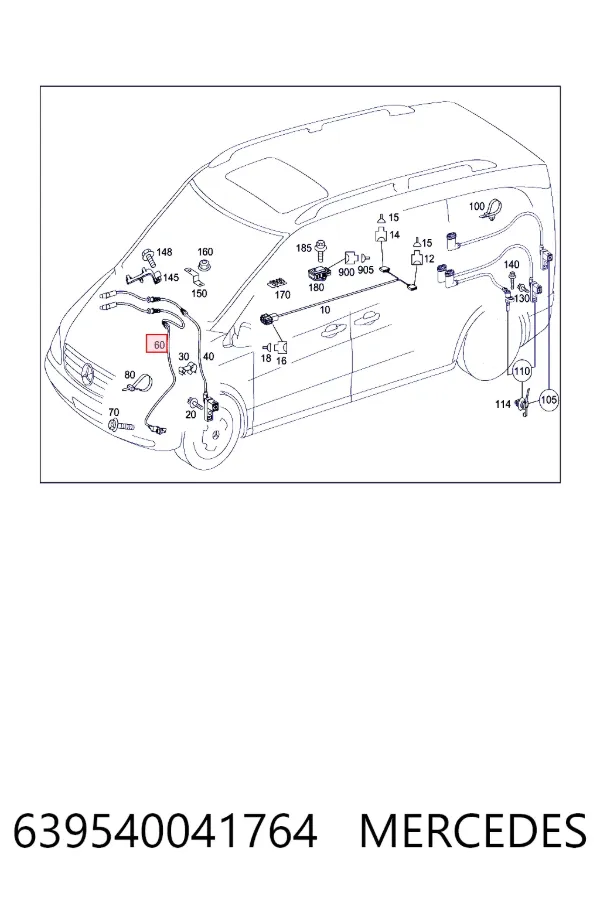 Czujnik ABS przedni 639540041764 Mercedes