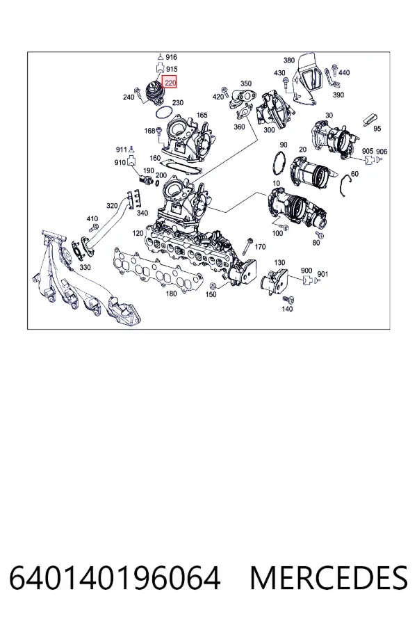 Zawór recyrkulacji spalin EGR 640140196064 Mercedes