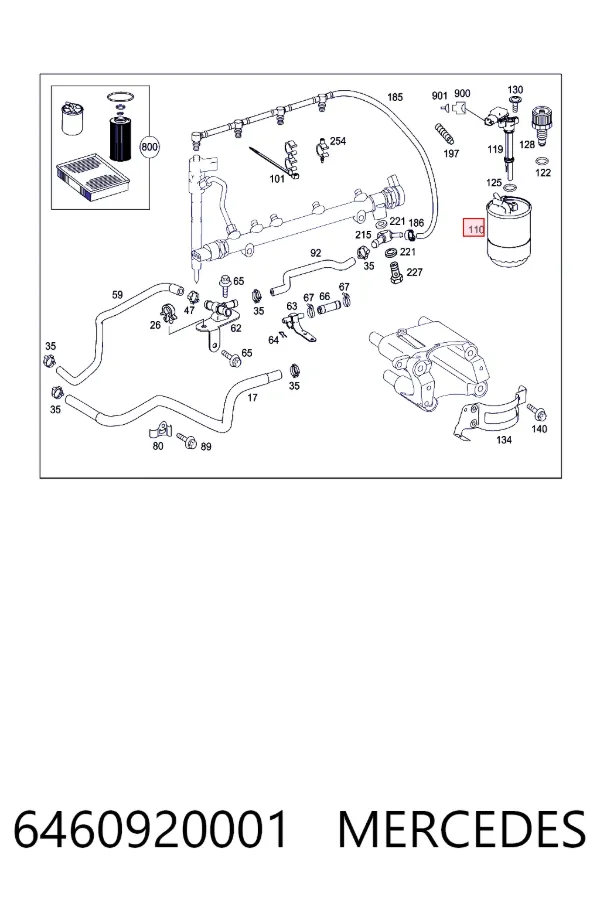 Filtr paliwa 6460920001 Mercedes