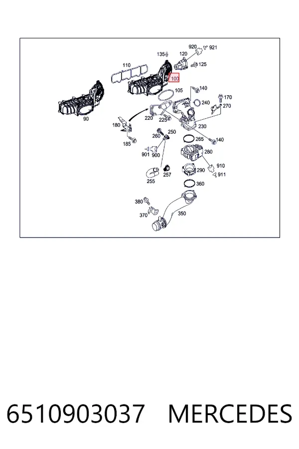 Kolektor ssący 6510903037 Mercedes